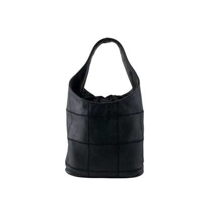 CHANEL Chocolate Bar Tassel Handbag Black A19981 Vintage fxmceh