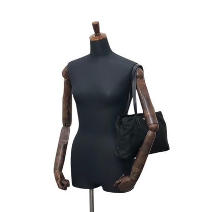 PRADA Tessuto Triangle Logo Totebag Black Vintage 6dyded