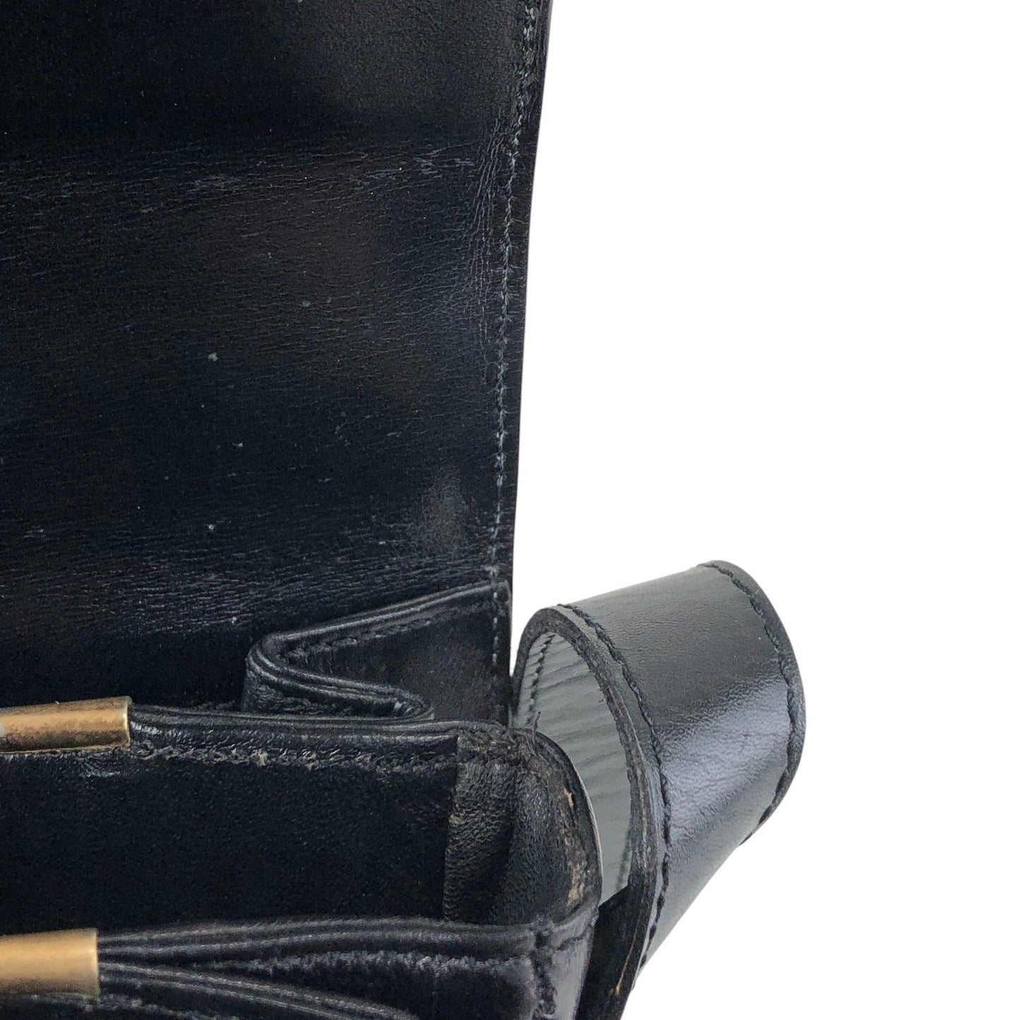 CELINE Horse Carriage Shoulder bag Black Vintage bxg55y