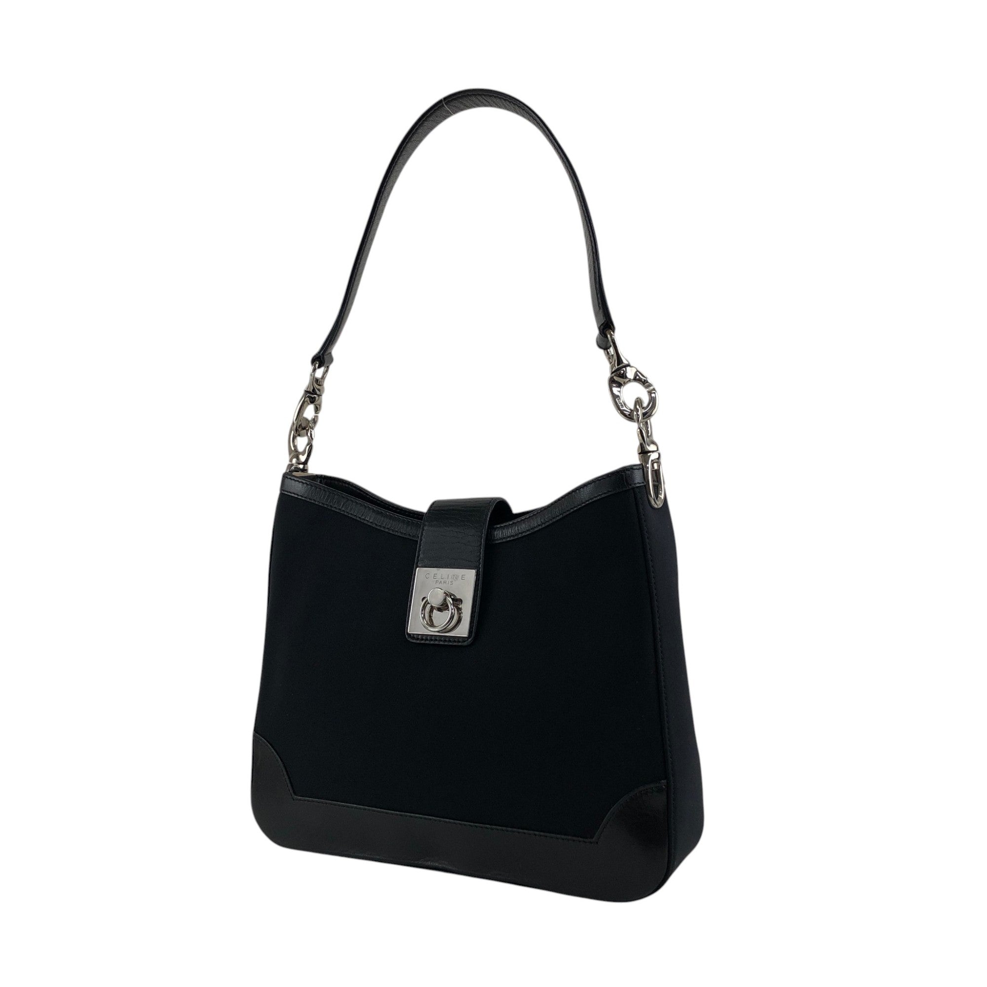 CELINE Gancini Shoulder bag Black Vintage 4cxdup – VintageShop solo
