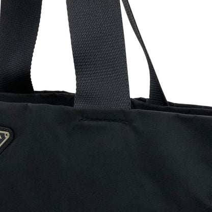 PRADA Tessuto Triangle Logo Totebag Black Vintage cxjc8u