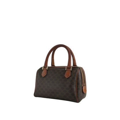 CELINE Macadam Two-way Small Boston bag Shoulder bag Brown Vintage b6a3tr