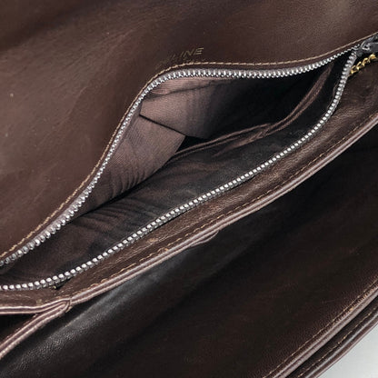 CELINE Triomphe Horse Carriage Shoulder bag Brown Vintage thyd2h