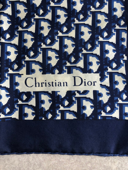 Christian Dior Trotter Scarf Blue Vintage 8v26zw