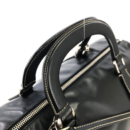 PRADA Leather Two-way Handbag Shoulder bag Boston bag Black Vintage uxvrch