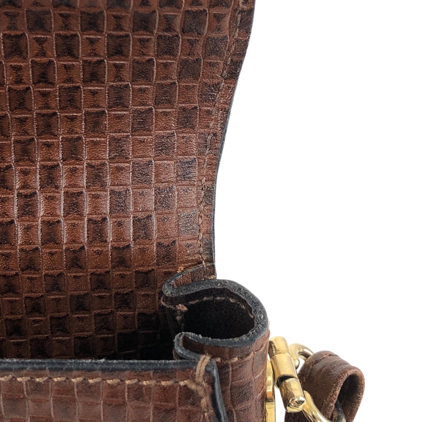 CELINE Triomphe Small Shoulder bag Brown Vintage mgieg8