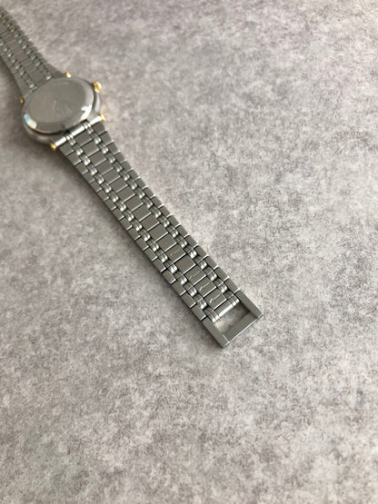 GUCCI Logo Quartz Watch Gold×Silver 9000L Vintage p5fncs