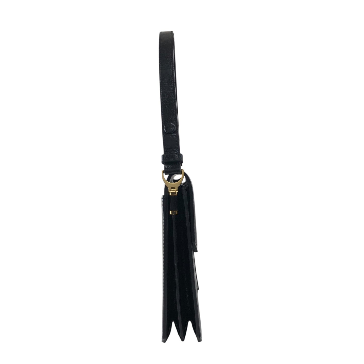 Yves Saint Laurent YSL Logo Handbag Shoulder bag Black Vintage 5nbvi3