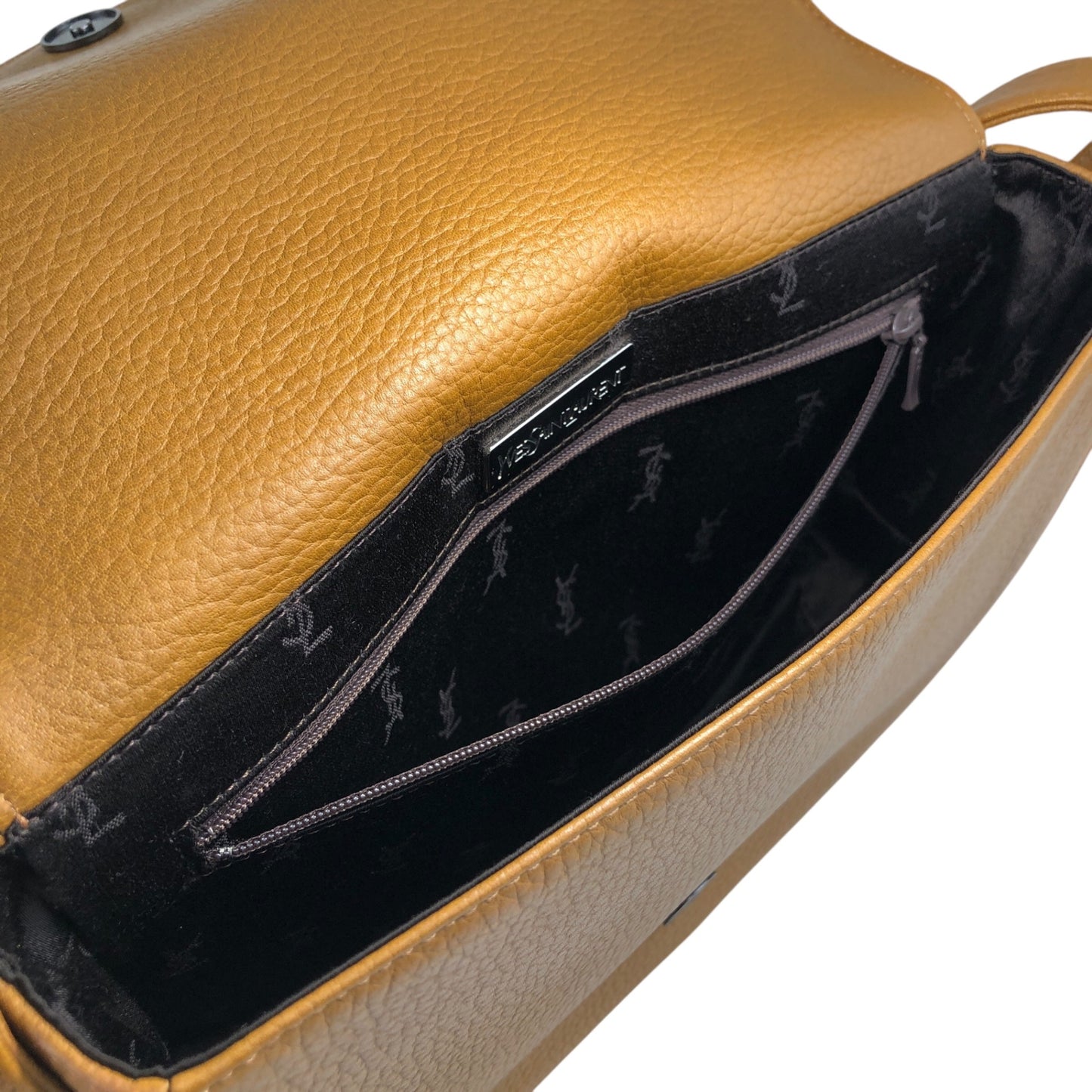 Yves Saint Laurent Logo Shoulder bag Brown Vintage 24deyg