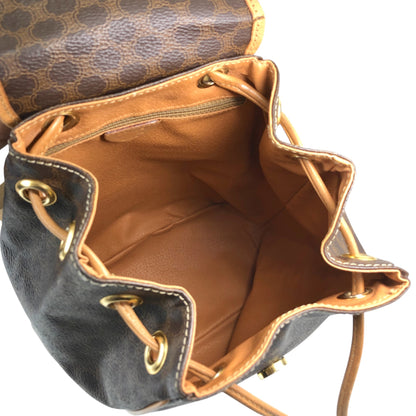 CELINE Macadam Gancini Backpack Brown Vintage jgndep