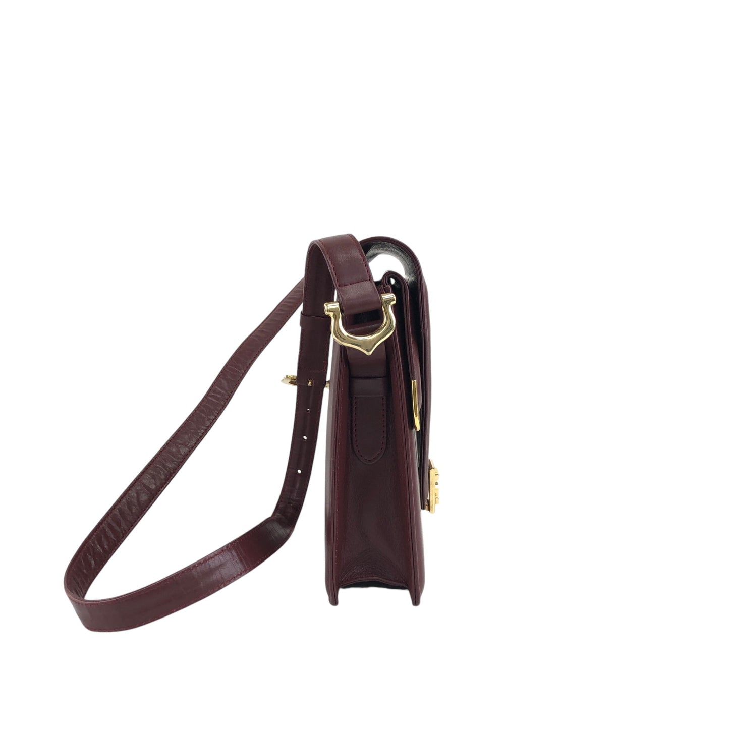 Cartier Logo Shoulder bag Bordeaux Vintage pzxb5v