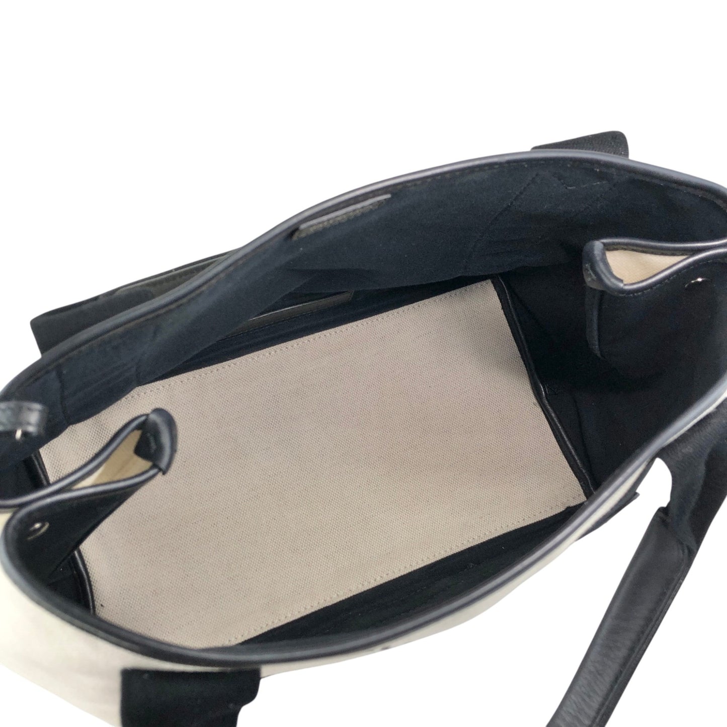BALENCIAGA Handbag Totebag White×Black Vintage bpp756