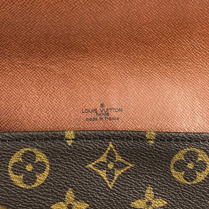 LOUIS VUITTON Monogram Front Buckle  Shoulder bag Brown Vintage u4si84