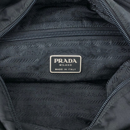 PRADA Tessuto Triangle Logo Handbag Totebag Black Vintage ij43tr