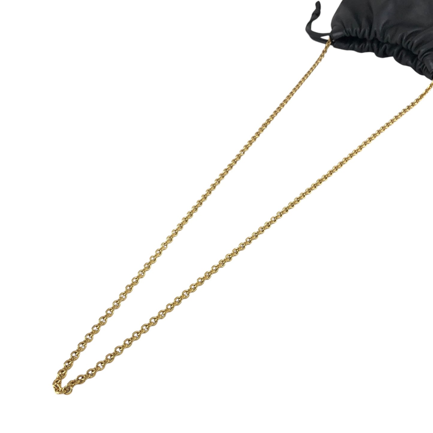 LOEWE Anagram Chain Shoulder bag Black Vintage nver62