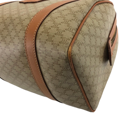 CELINE Macadam Blason Handbag Boston bag Beige Vintage 5s6c26