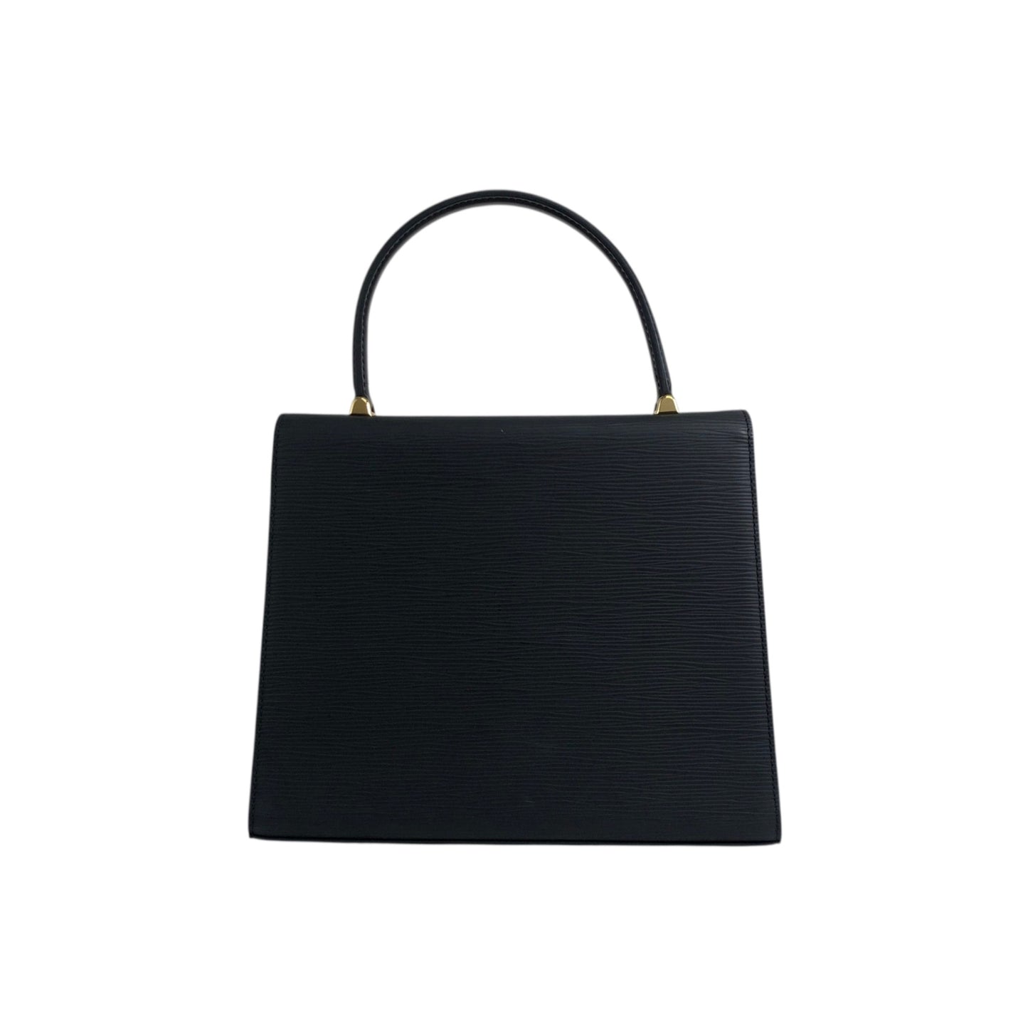 LOUIS VUITTON Epi Turn Lock Handbag Black Vintage u8cniv