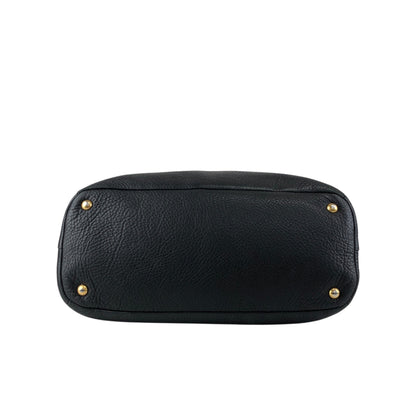 PRADA Logo Shoulder bag Black Vintage mxb7r6