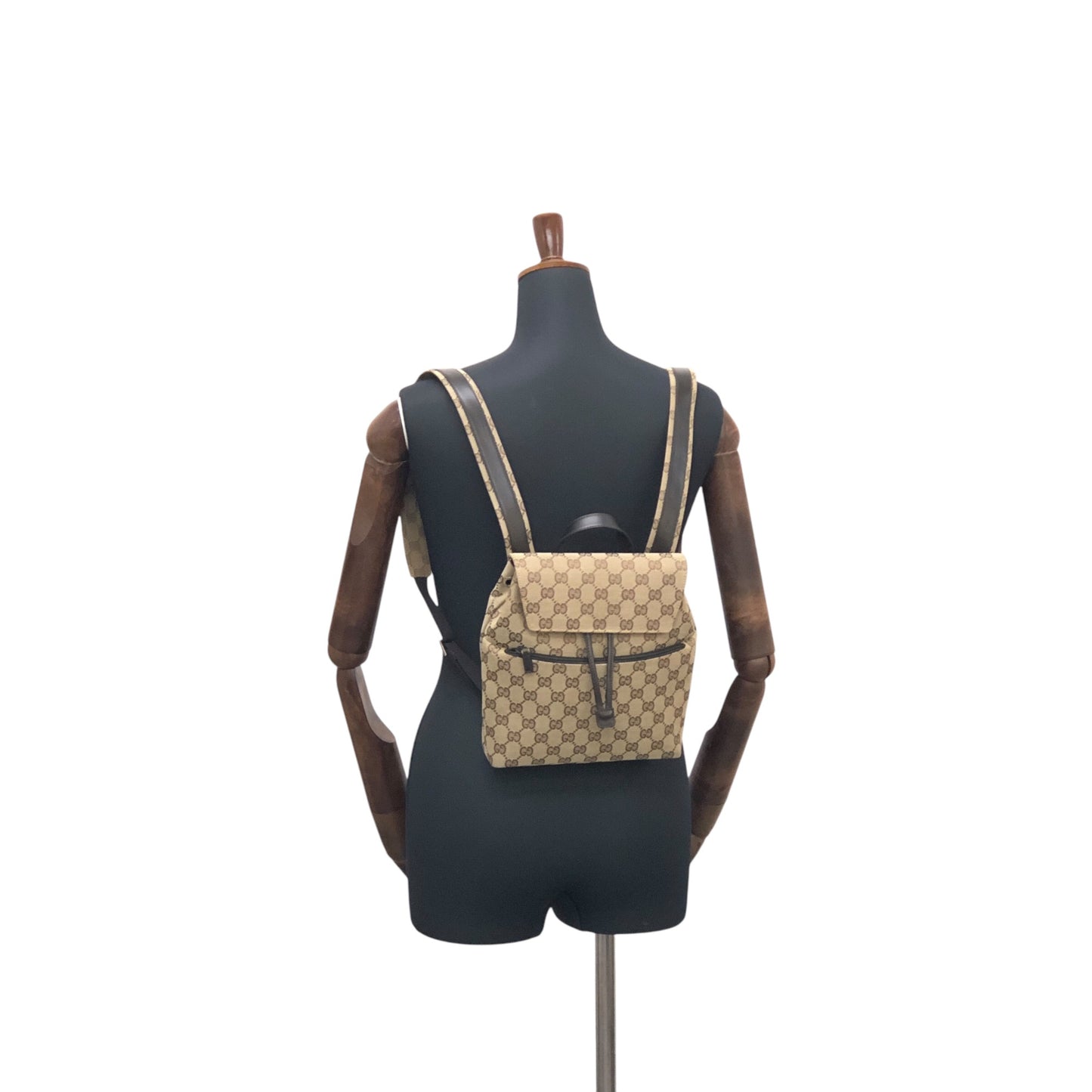 GUCCI GG Canvas Backpack Beige Vintage zj85nr