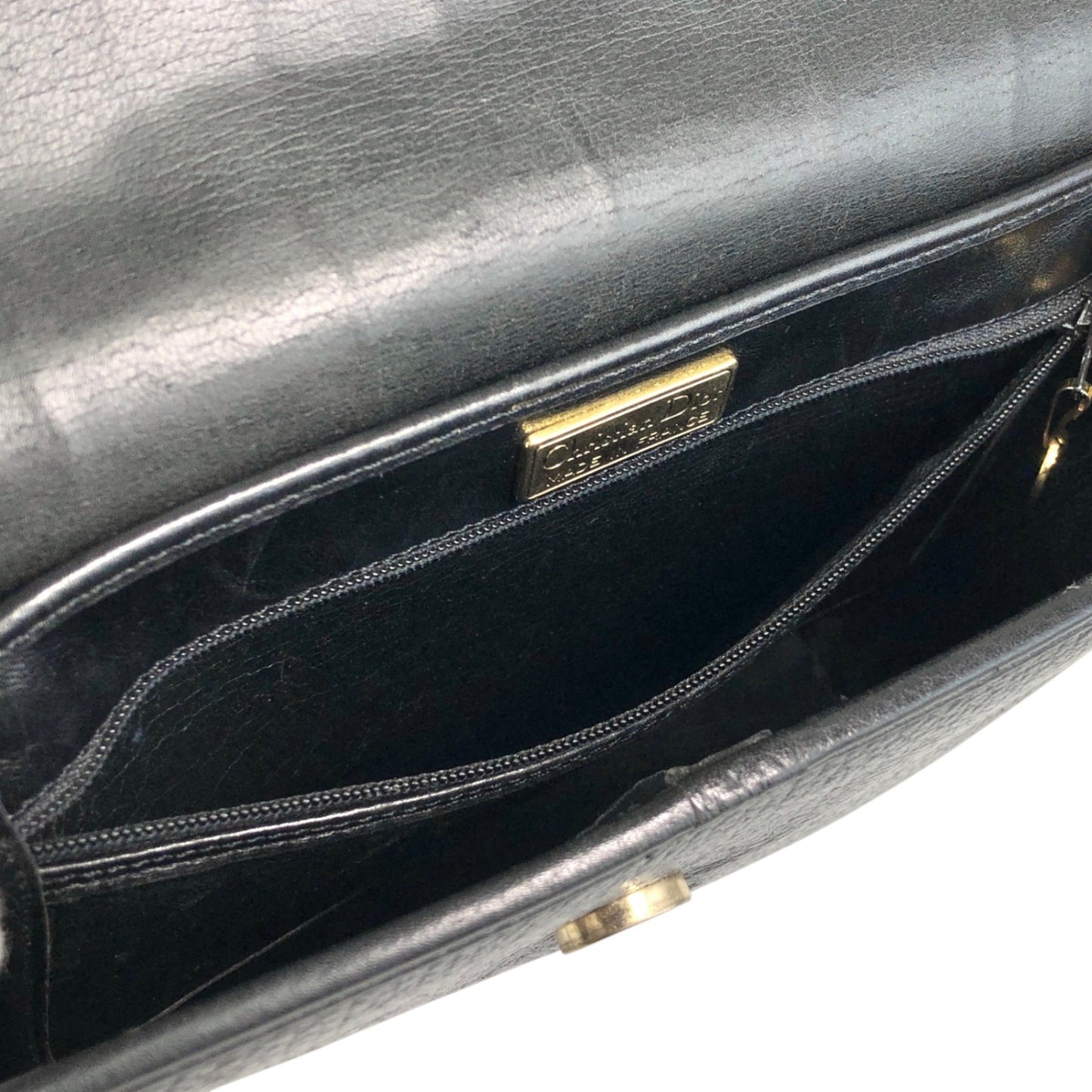 Christian Dior Logo Shoulder bag Black Vintage dm5c8k