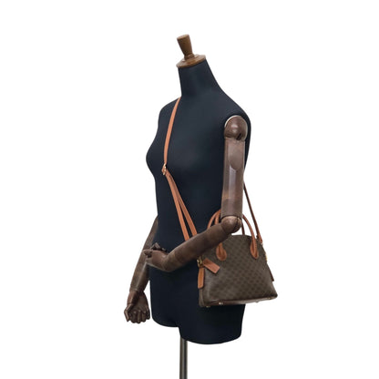 CELINE Macadam Two-way Handbag Shoulder bag Brown Vintage cwamvm