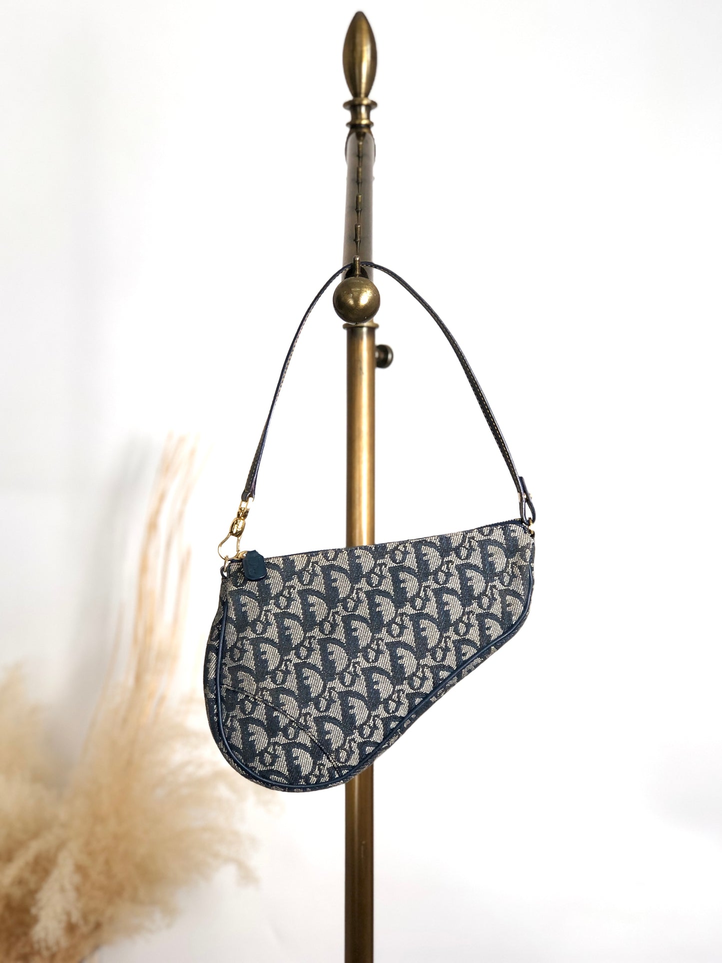 Christian Dior  Trotter Shoulder bag Navy Vintage 73m2yp