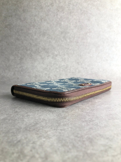 CELINE Blason Paris Macadam 長版皮夾 Indigo Vintage b5eenm