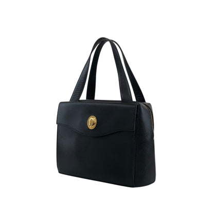 Christian Dior CD Logo Handbag Black Vintage zpkwmk