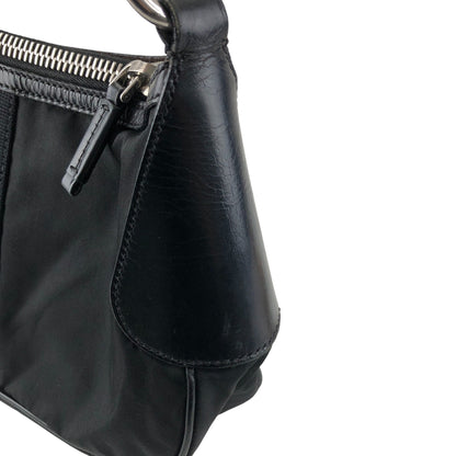 PRADA Tessuto Triangle Logo Shoulder bag Black Vintage prm6ap
