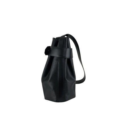 LOUIS VUITTON Epi Drawstring Shoulder bag Black Vintage 6ajzsh