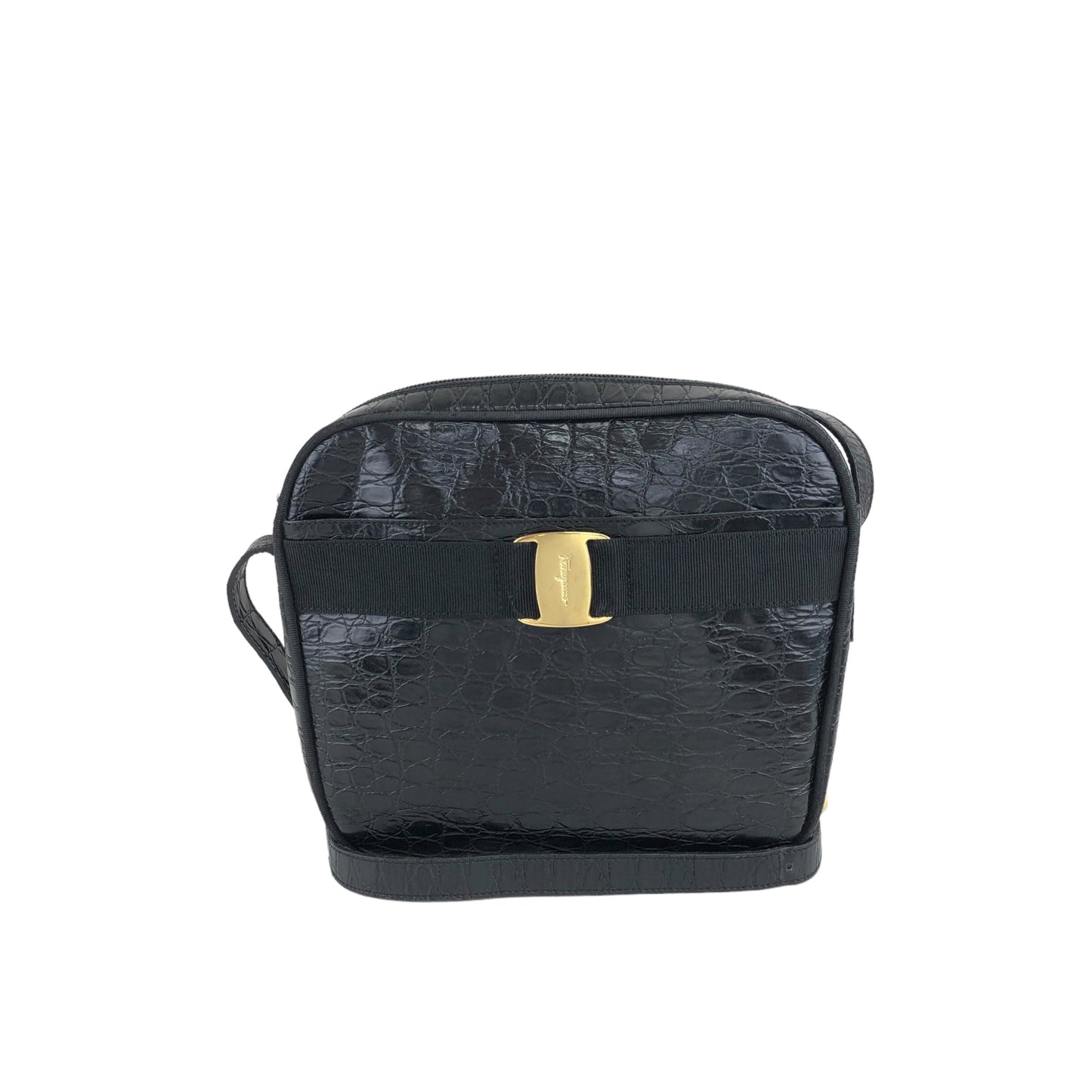 Salvatore Ferragamo Vala Shoulder bag Black Vintage gwathp