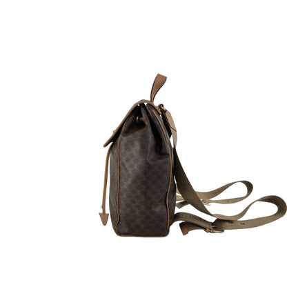 CELINE Macadam Gancini Backpack Brown Vintage jgndep