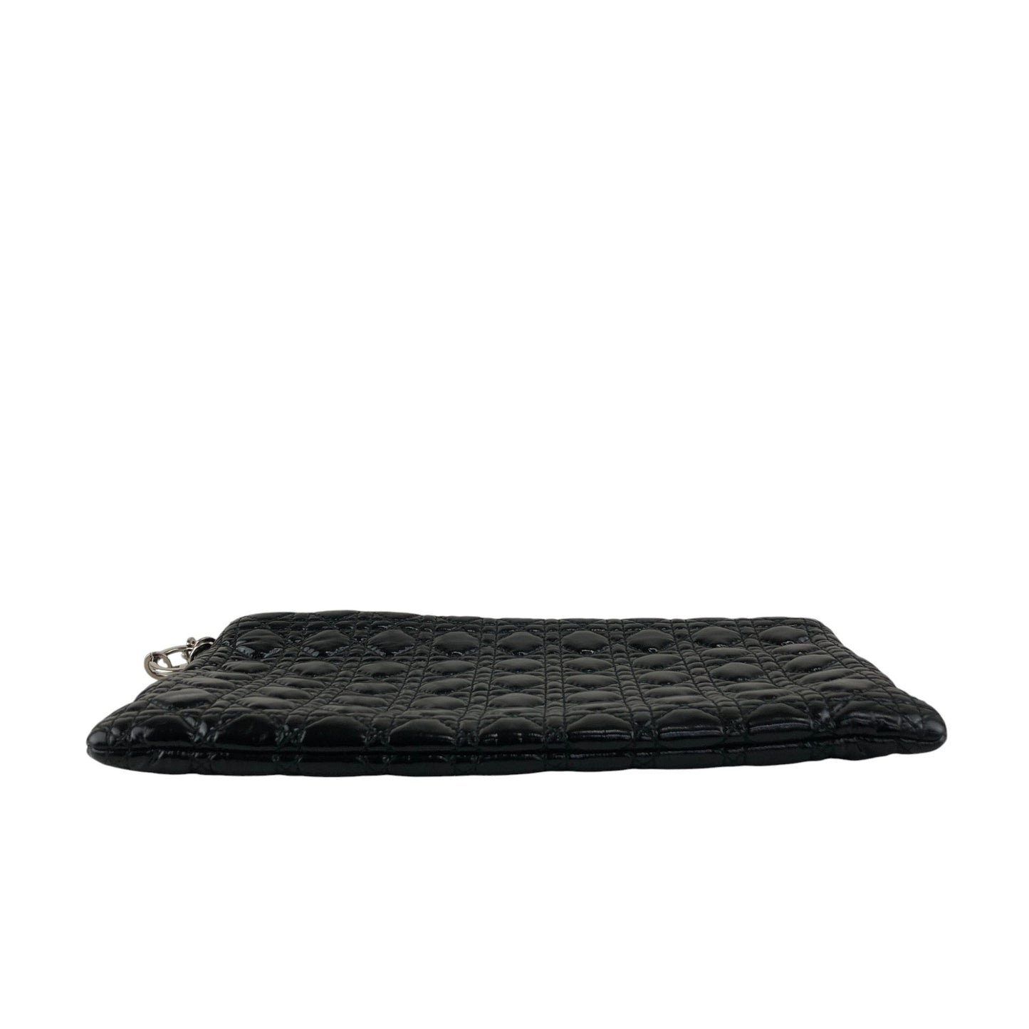 Christian Dior Cannage Logo Charm Handbag Black Vintage gk2smc