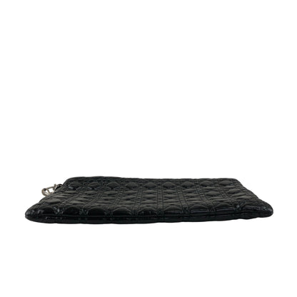 Christian Dior Cannage Logo Charm Handbag Black Vintage gk2smc