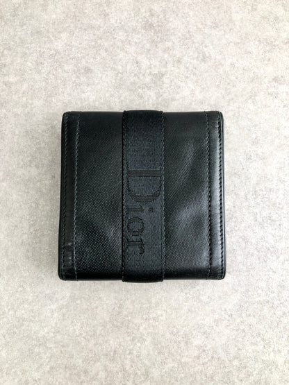 Christian Dior Logo Folded Wallet Black Vintage aps3wd