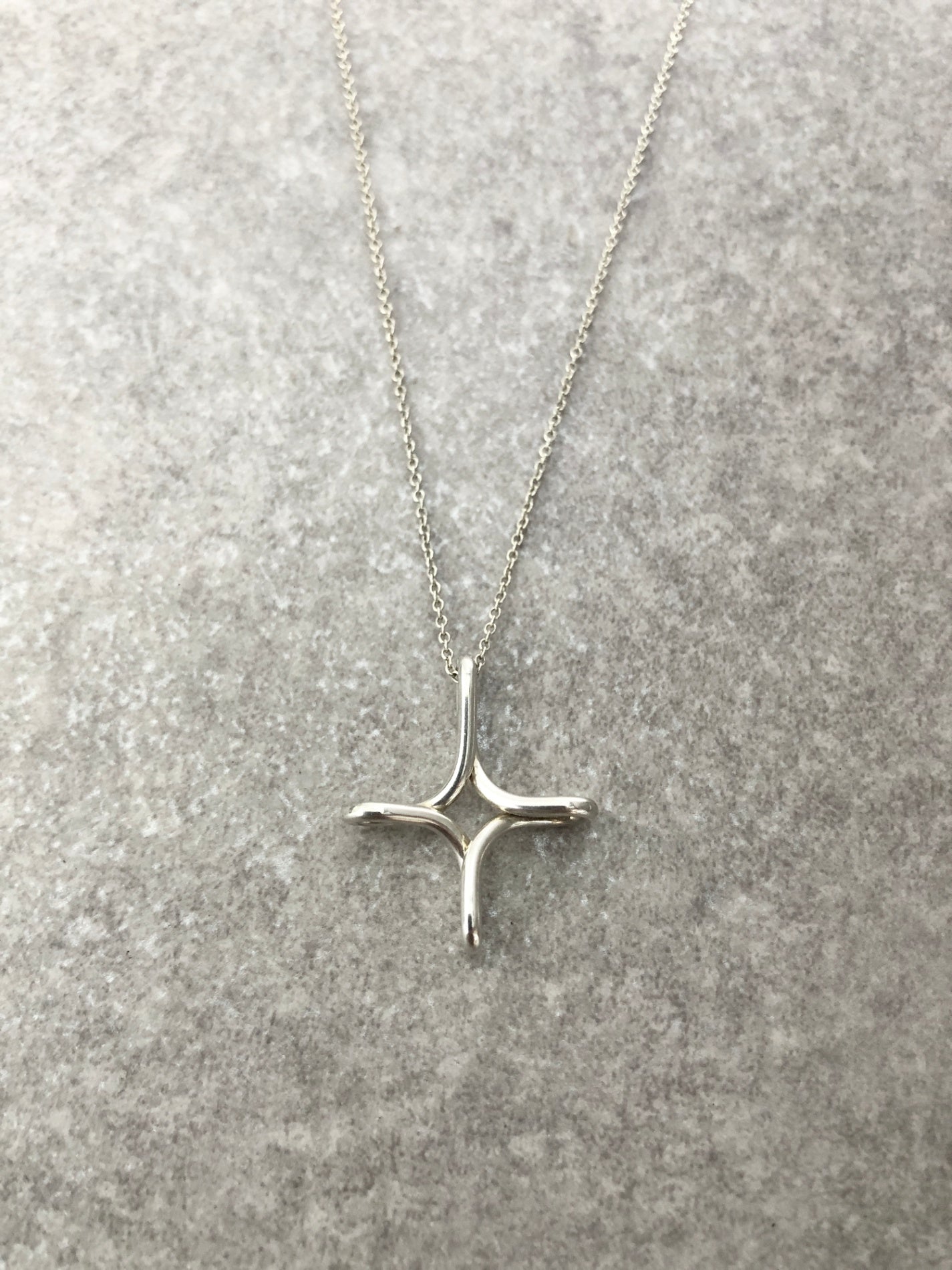 Tiffany & Co. Cross Necklace Silver Vintage 3xxk24