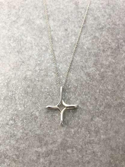 Tiffany & Co. Cross Necklace Silver Vintage 3xxk24