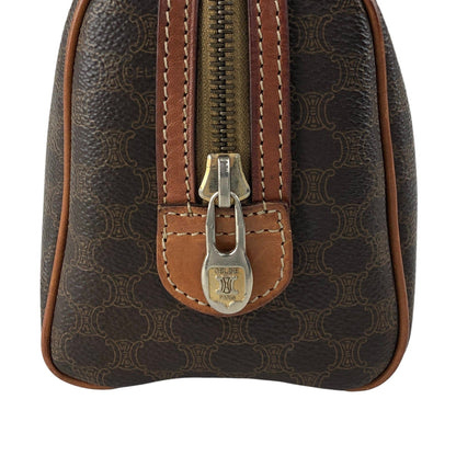 CELINE Macadam Blason Two-way Small Boston bag Shoulder bag Brown Vintage 2kpnhi