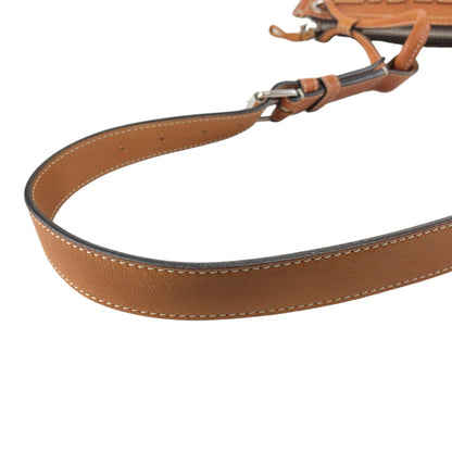 LOEWE Anagram Logo Shoulder bag Brown Vintage zn7dze