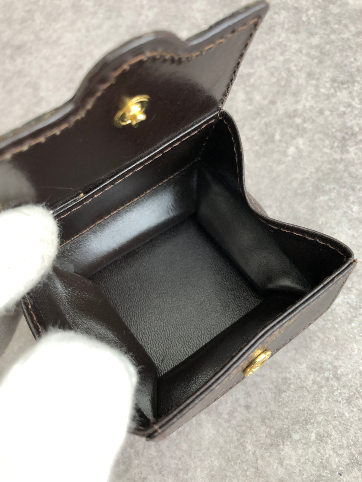 CELINE Horse Carriage Coin Purse Brown Vintage wpdygg
