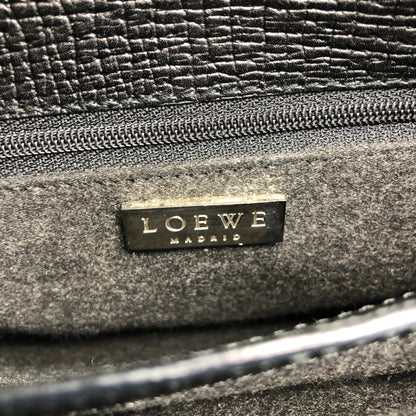 LOEWE Logo Embossed Handbag Black Vintage ycdaui
