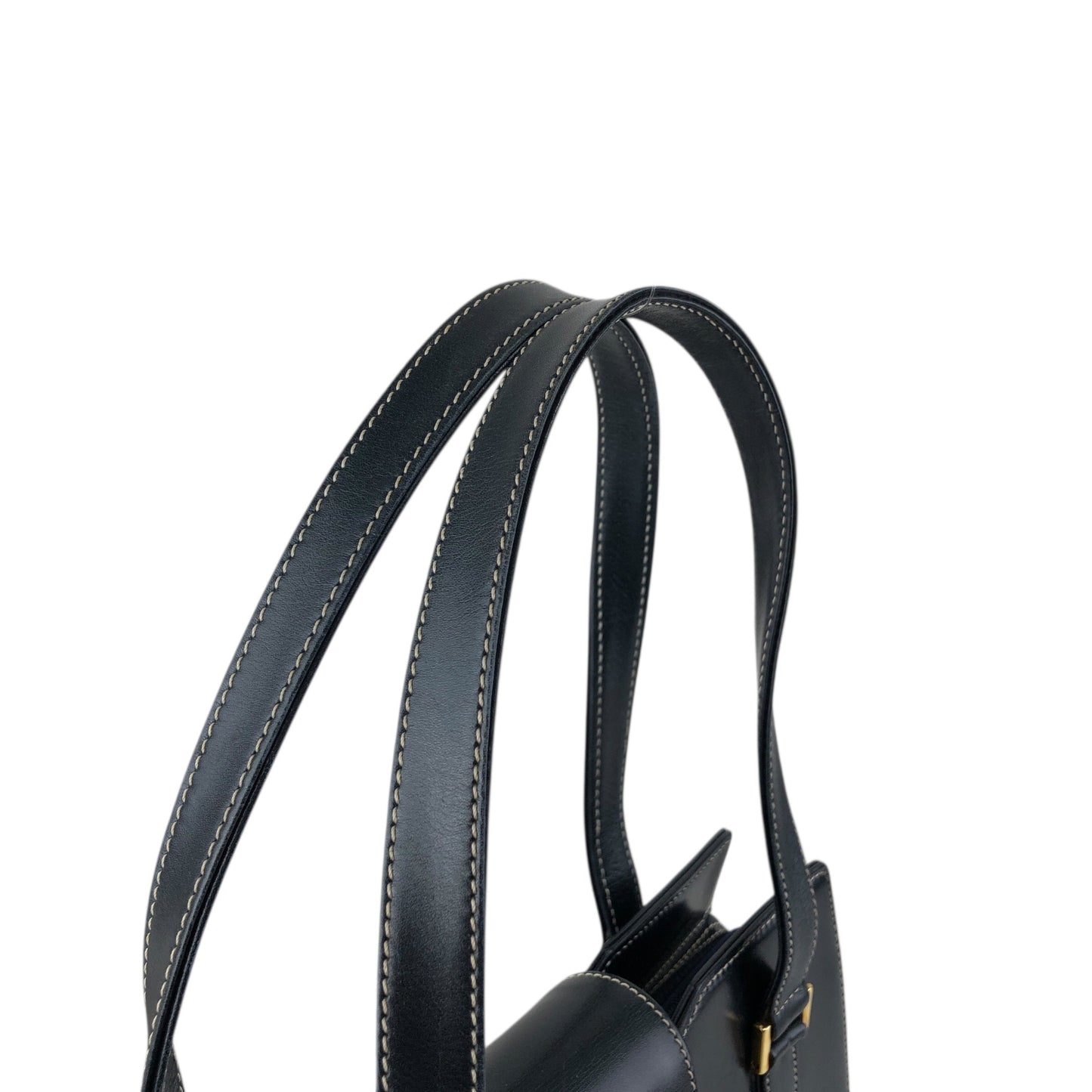 Christian Dior Logo Handbag Dark Navy Vintage undgi8