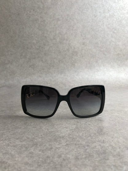 CHANEL Coco Mark Sunglasses Black 5208Q Vintage zxav3n