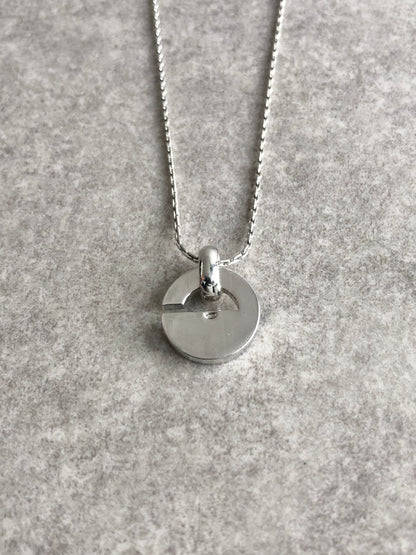 Christian Dior Logo Motif Necklace Silver Vintage vcvei6