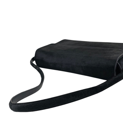 GUCCI Logo Shoulder bag Black Vintage v7uzb2