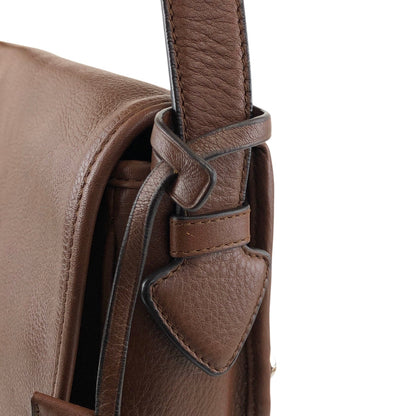 LOEWE Logo Embossed Shoulder bag Brown Vintage 7c7s5w