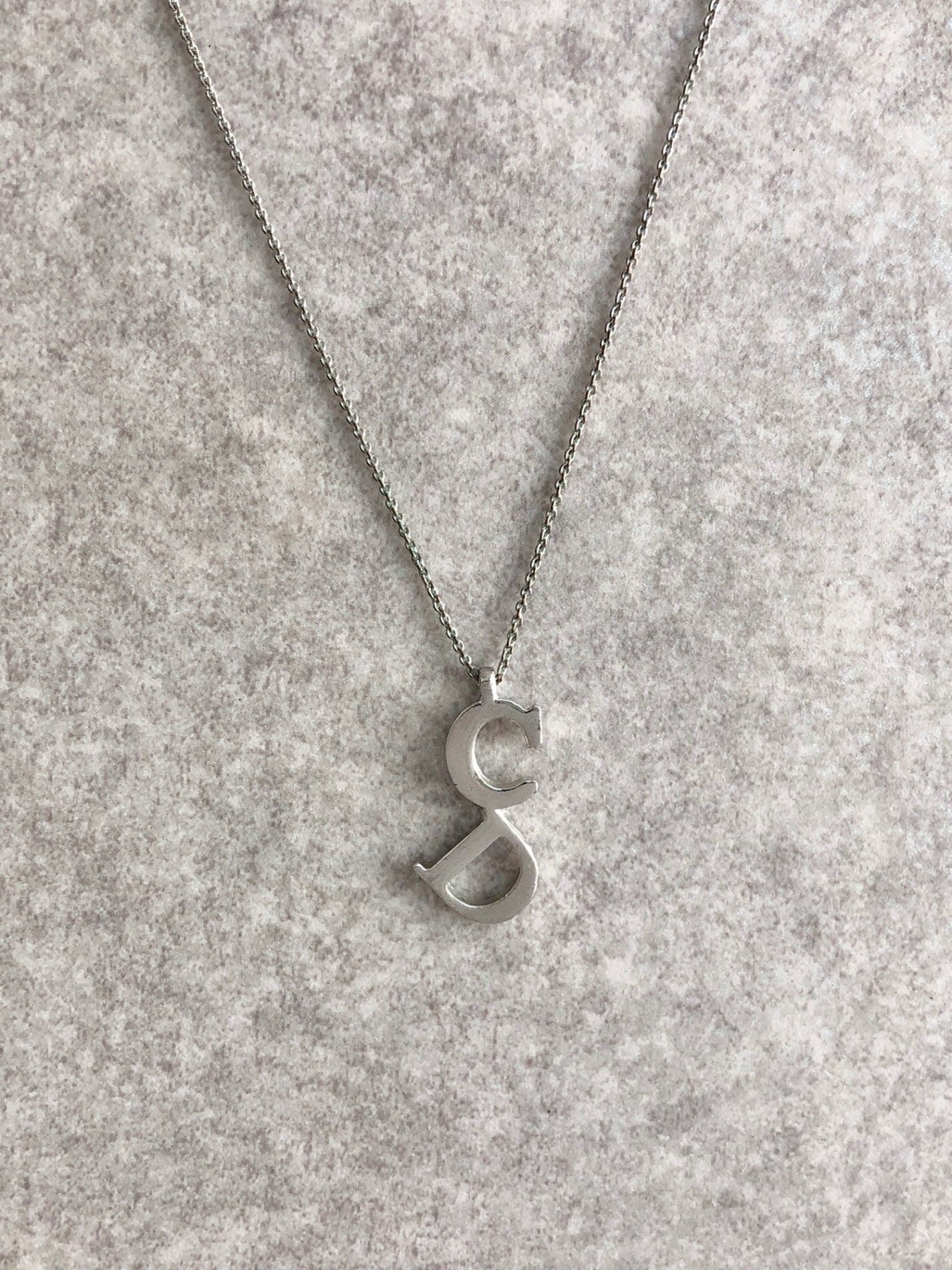 Christian Dior CDロゴネックレス シルバー Christian Dior CD Logo Necklace Silver Vintage i6gu8f