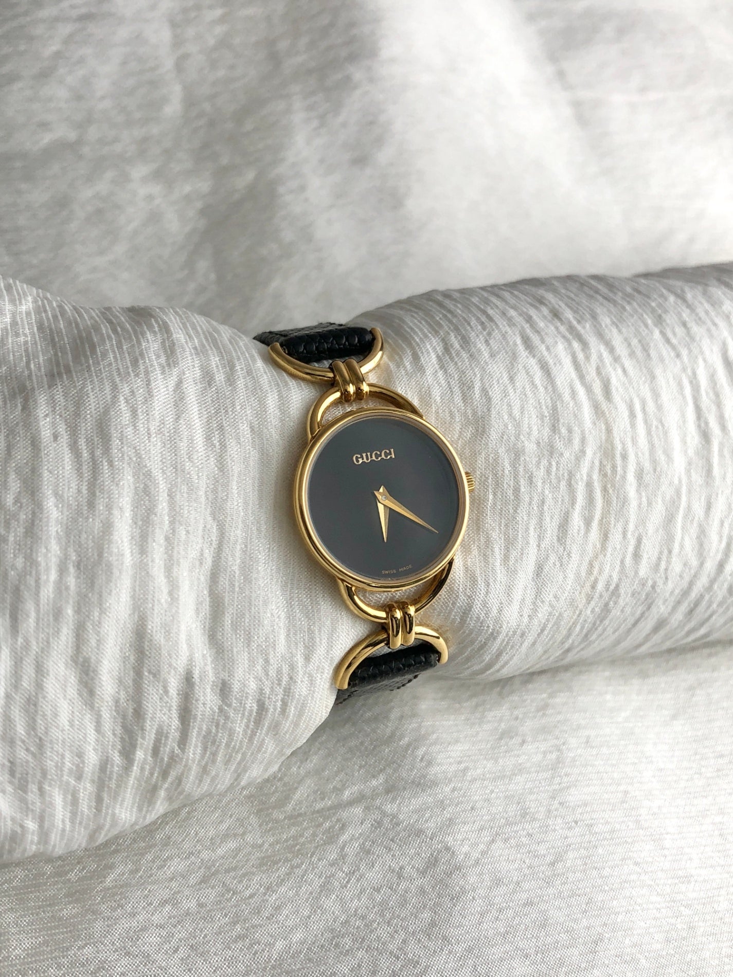GUCCI Quartz Watch Black 6000L Vintage yav34a