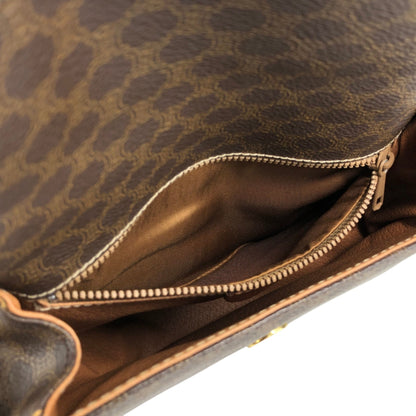 CELINE Macadam Blason Shoulder bag Brown Vintage ezwy2j