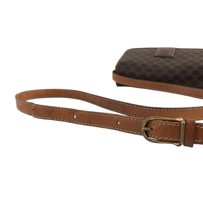 CELINE Macadam Blason Shoulder bag Brown Vintage 2d8taf
